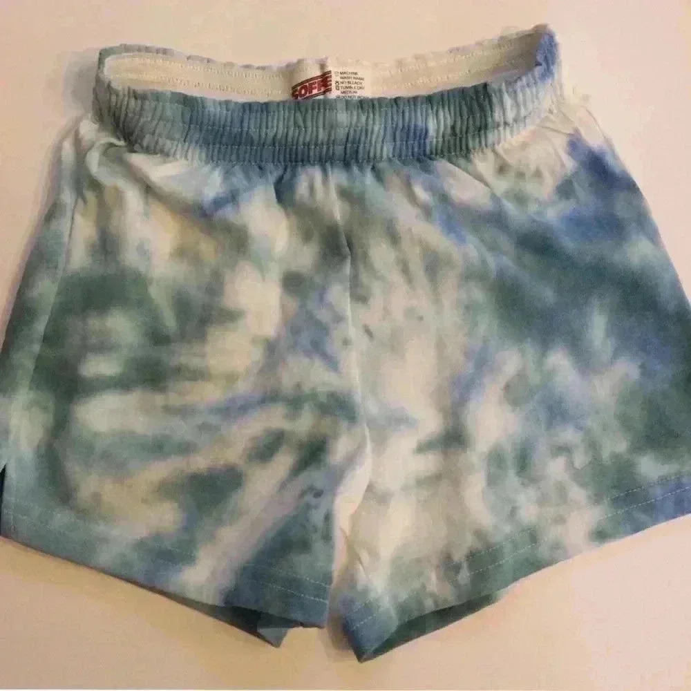 🌸New! Tie dye Soffe Shorts Girls M blue